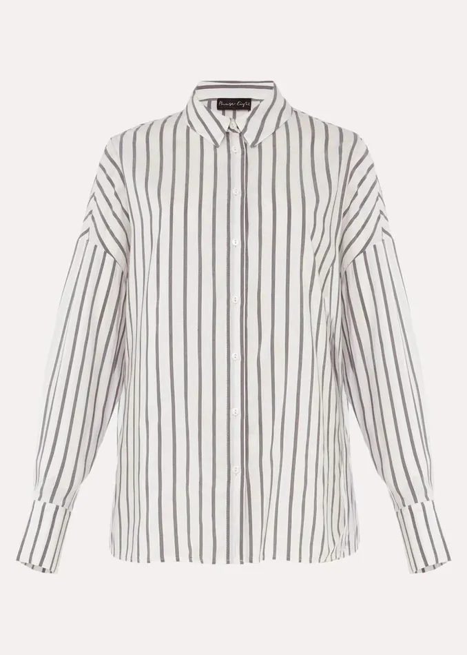Phase Eight Shirts and Blouses Moira Stripe Shirt Whitegrey 8211 Women