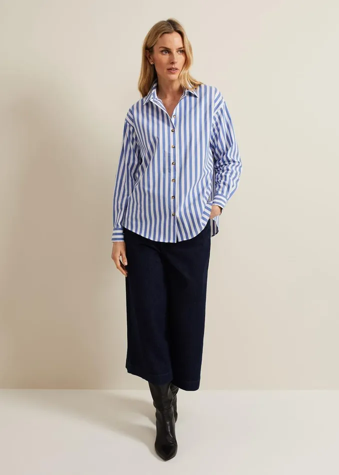 Phase Eight Shirts and Blouses Stripe Shirt Blue 8211 Women