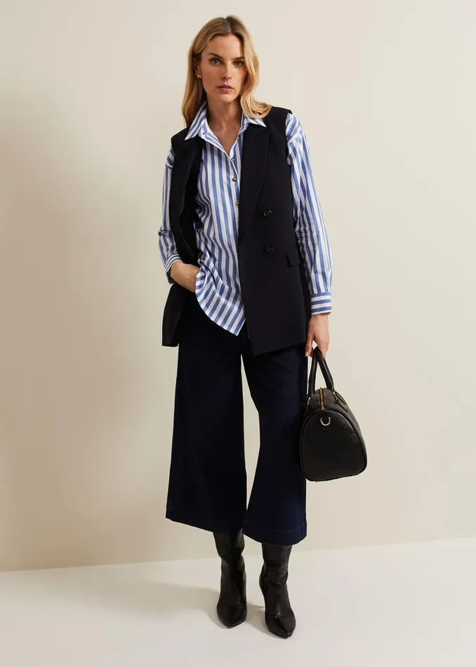 Phase Eight Shirts and Blouses Stripe Shirt Blue 8211 Women