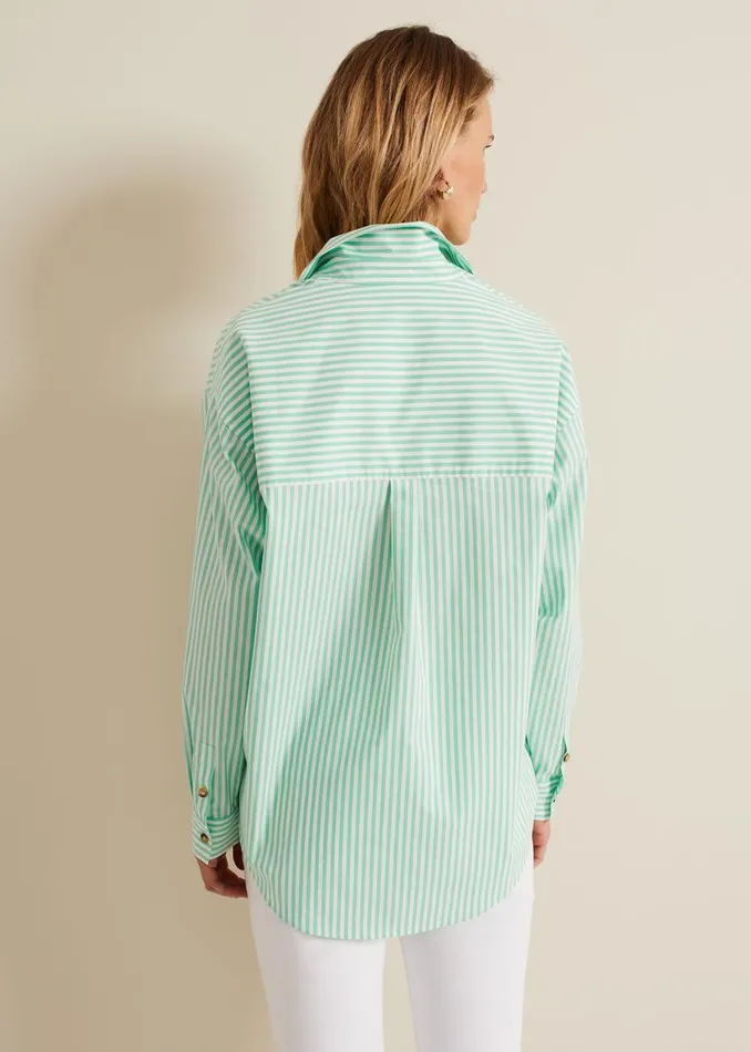 Phase Eight Shirts and Blouses Stripe Shirt Greenivory 8211 Women