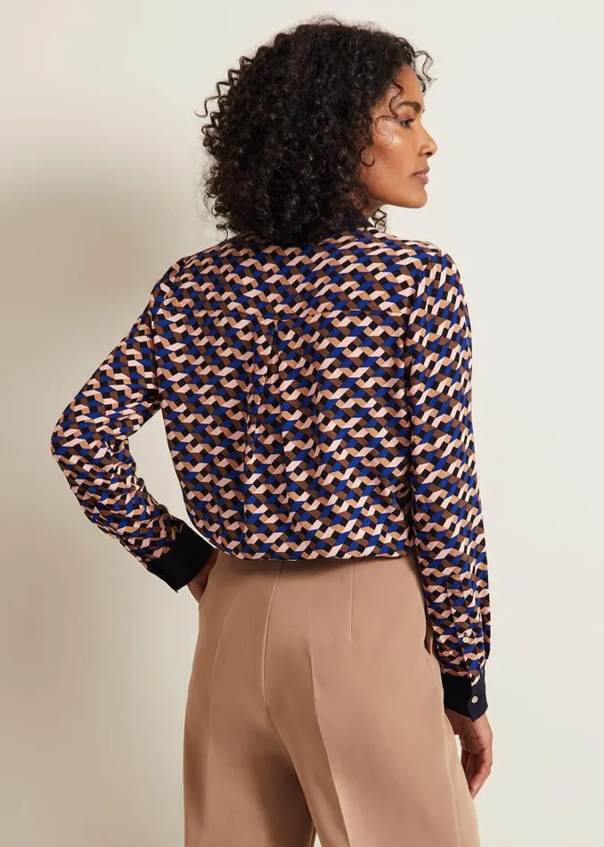 Phase Eight Shirts and Blouses Talia Geo Print Shirt Multicoloured 8211 Women