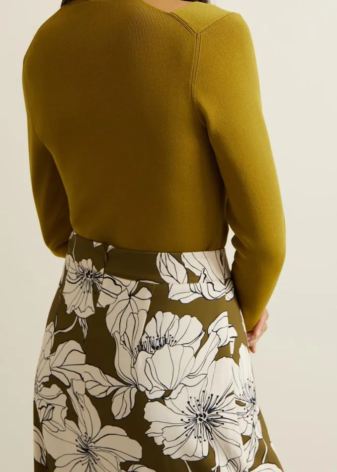 Phase Eight Skirts Amalia Floral Midi Skirt Green 8211 Women