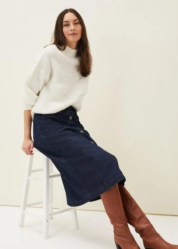 Phase Eight Skirts Jessa Denim Midi Pencil Skirt Denim 8211 Women