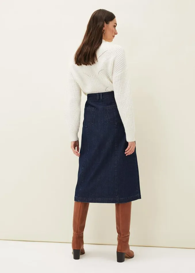 Phase Eight Skirts Jessa Denim Midi Pencil Skirt Denim 8211 Women