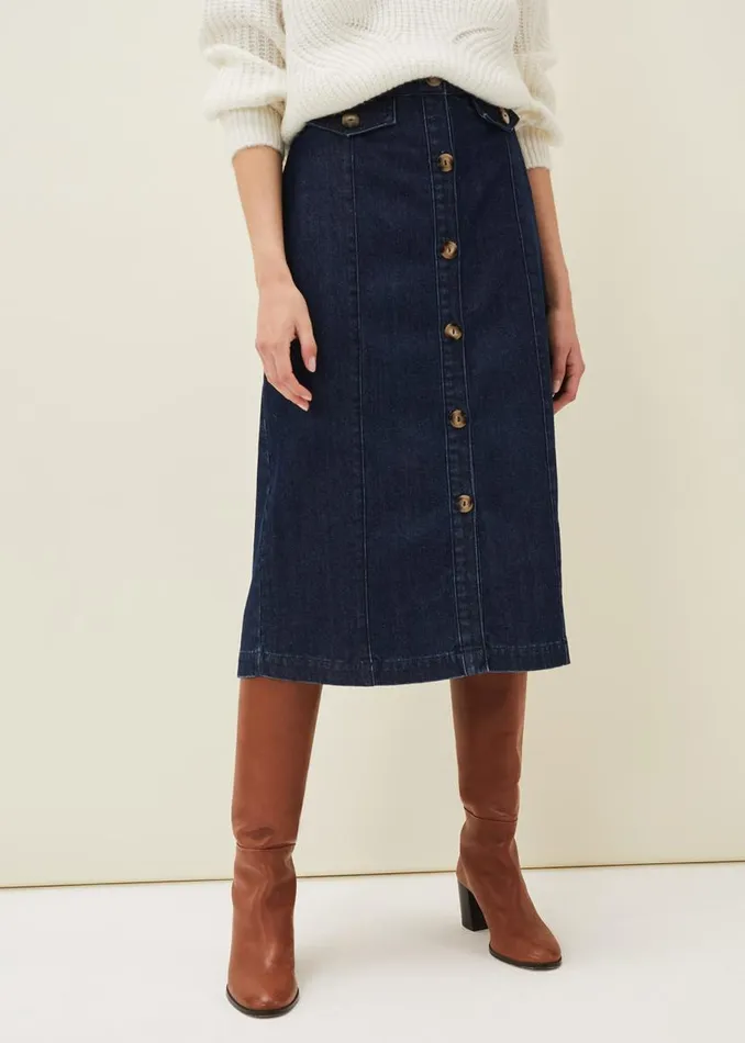 Phase Eight Skirts Jessa Denim Midi Pencil Skirt Denim 8211 Women