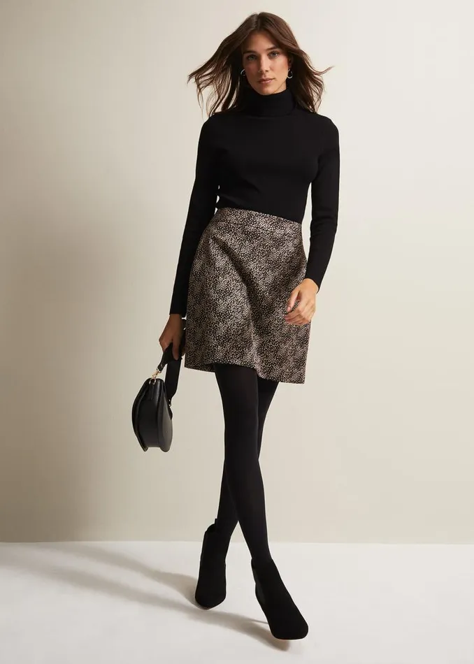 Phase Eight Skirts Kilah Jacquard Mini Skirt Gold 8211 Women
