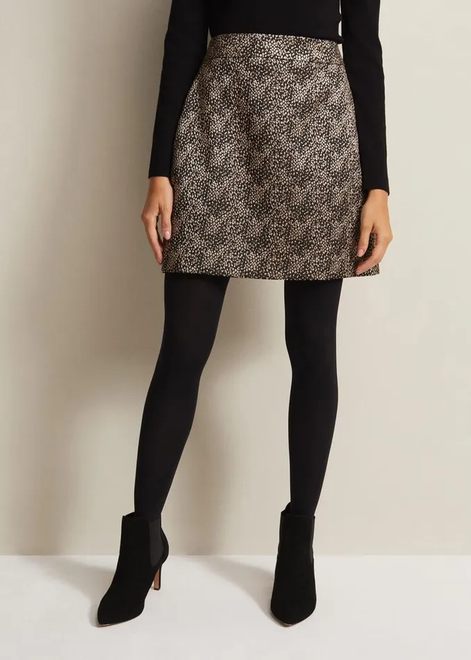 Phase Eight Skirts Kilah Jacquard Mini Skirt Gold 8211 Women