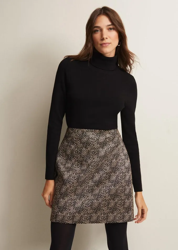 Phase Eight Skirts Kilah Jacquard Mini Skirt Gold 8211 Women
