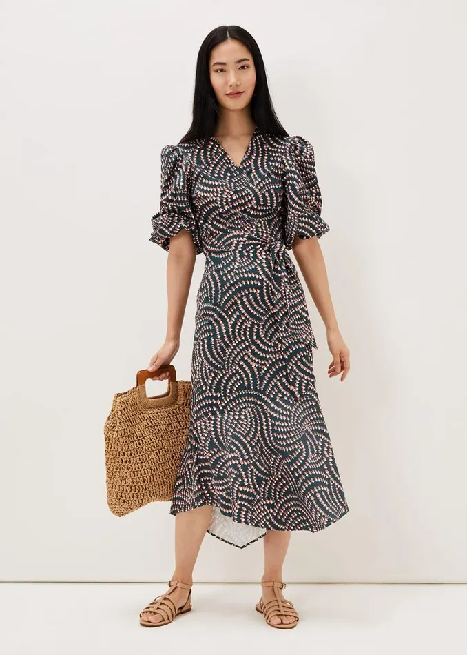 Phase Eight Skirts Kiri Geometric CoOrd Skirt Ocean Coral 8211 Women