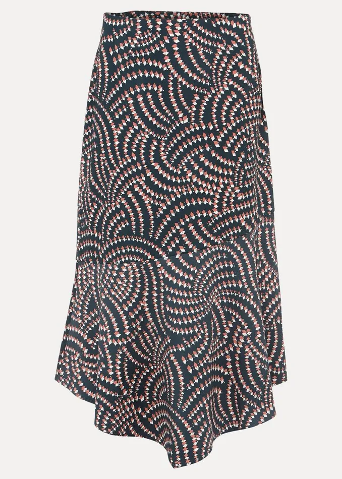 Phase Eight Skirts Kiri Geometric CoOrd Skirt Ocean Coral 8211 Women