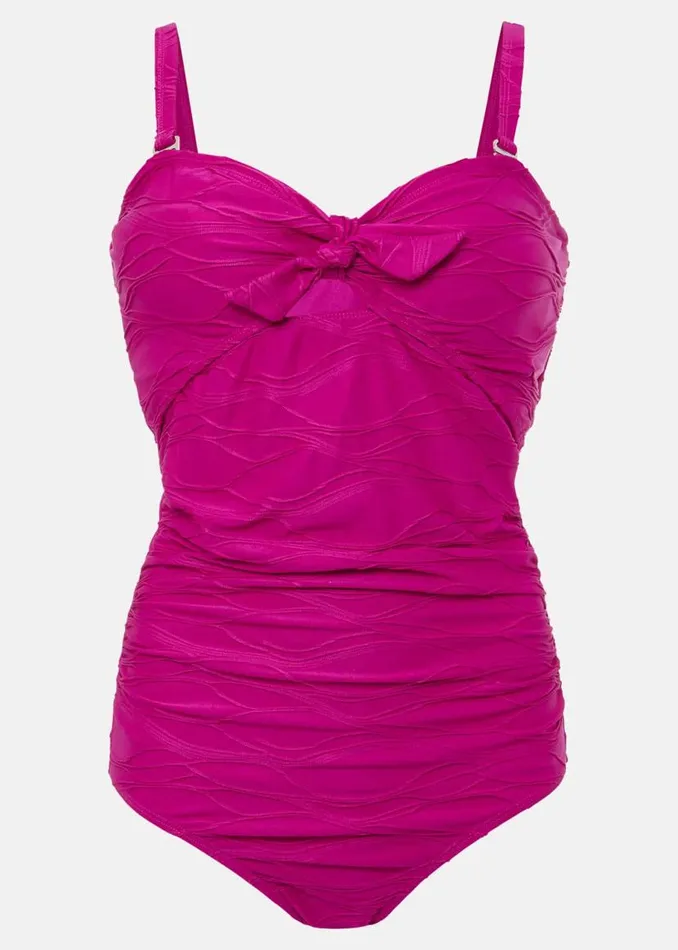 Phase Eight Swimwear Claudia Textured Swimsuit Magenta 8211 Women