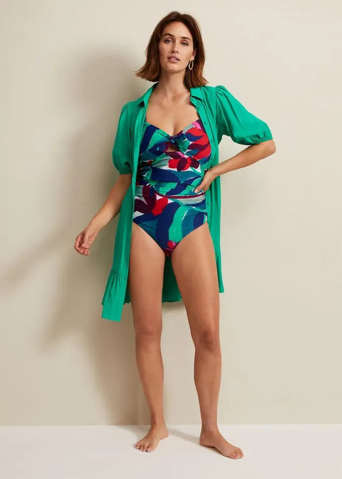 Phase Eight Swimwear Jungle Palm Print Knot Tie Swimsuit Multicoloured 8211 Women Phase Eight Swimwear Jungle Palm Print Knot Tie Swimsuit Multicoloured 8211 Women