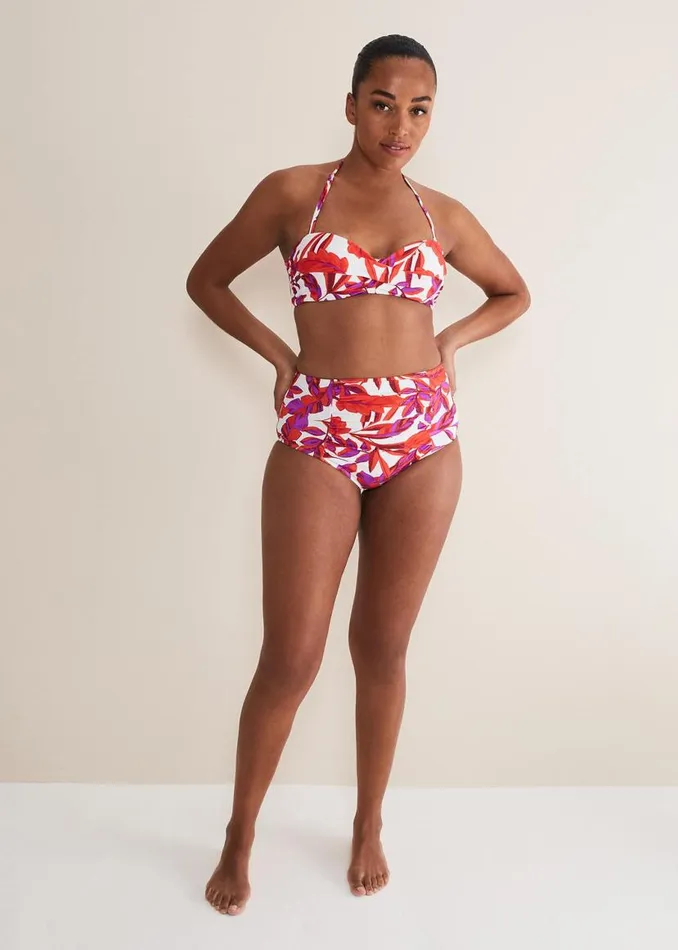 Phase Eight Swimwear Leaf Print Bikini Bottoms Orange 8211 Women