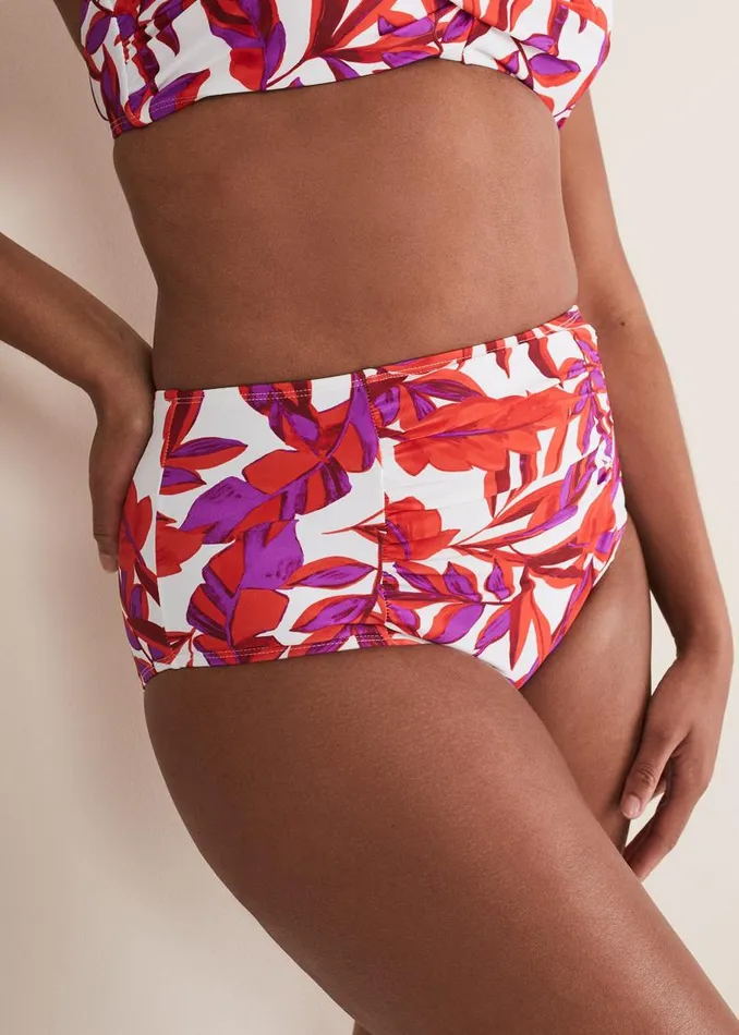 Phase Eight Swimwear Leaf Print Bikini Bottoms Orange 8211 Women