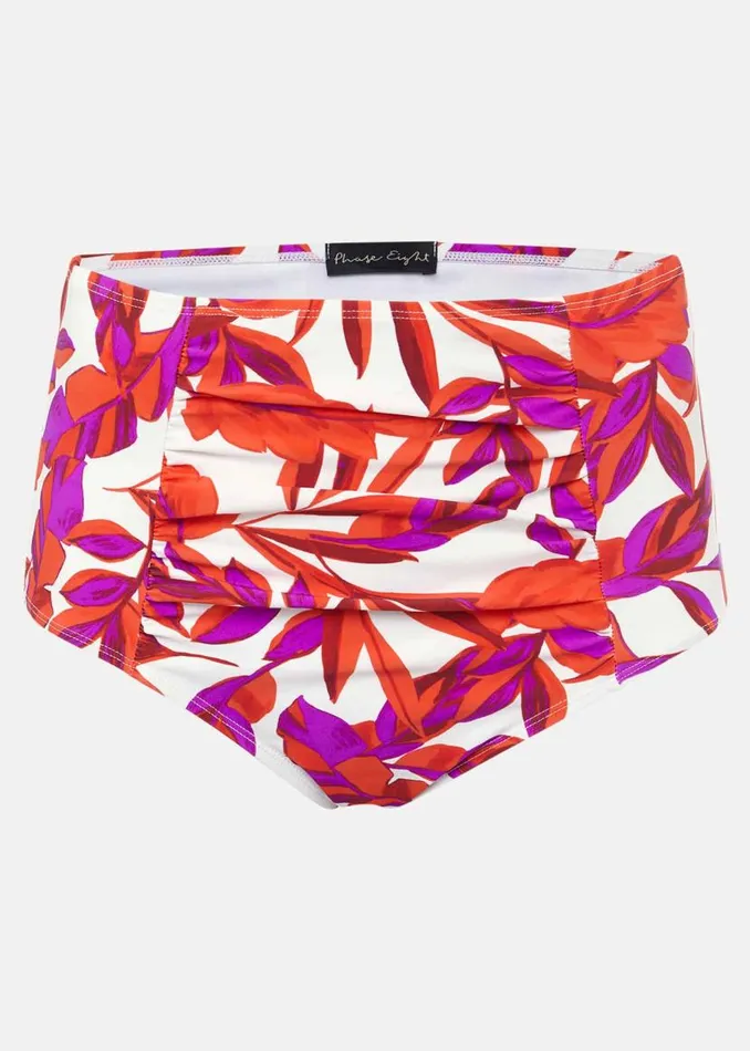 Phase Eight Swimwear Leaf Print Bikini Bottoms Orange 8211 Women