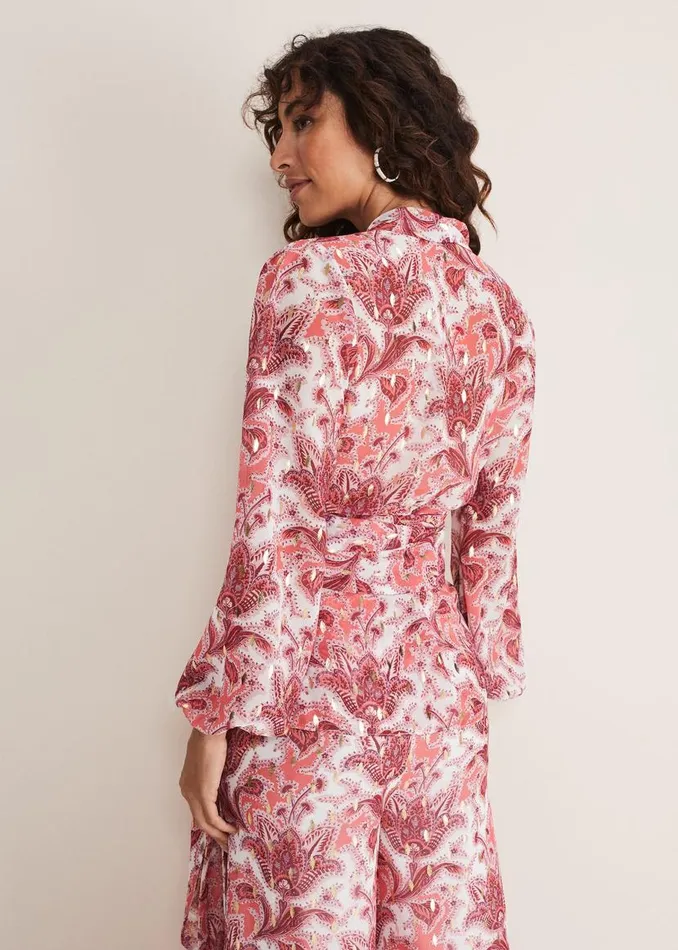 Phase Eight Tops and TShirts Arabella Print Top Sunsetmulti 8211 Women