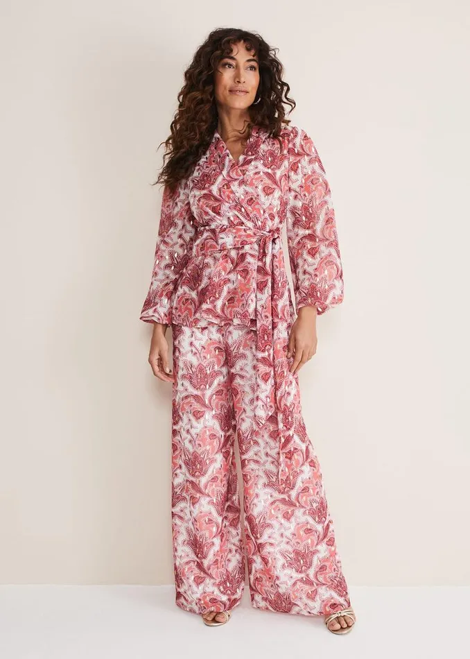Phase Eight Tops and TShirts Arabella Print Top Sunsetmulti 8211 Women