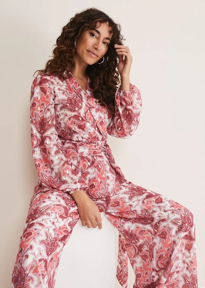 Phase Eight Tops and TShirts Arabella Print Top Sunsetmulti 8211 Women