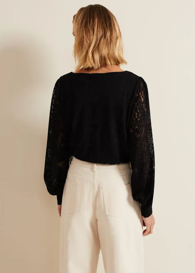 Phase Eight Tops and TShirts Azarliah Snake Burnout Top Black 8211 Women