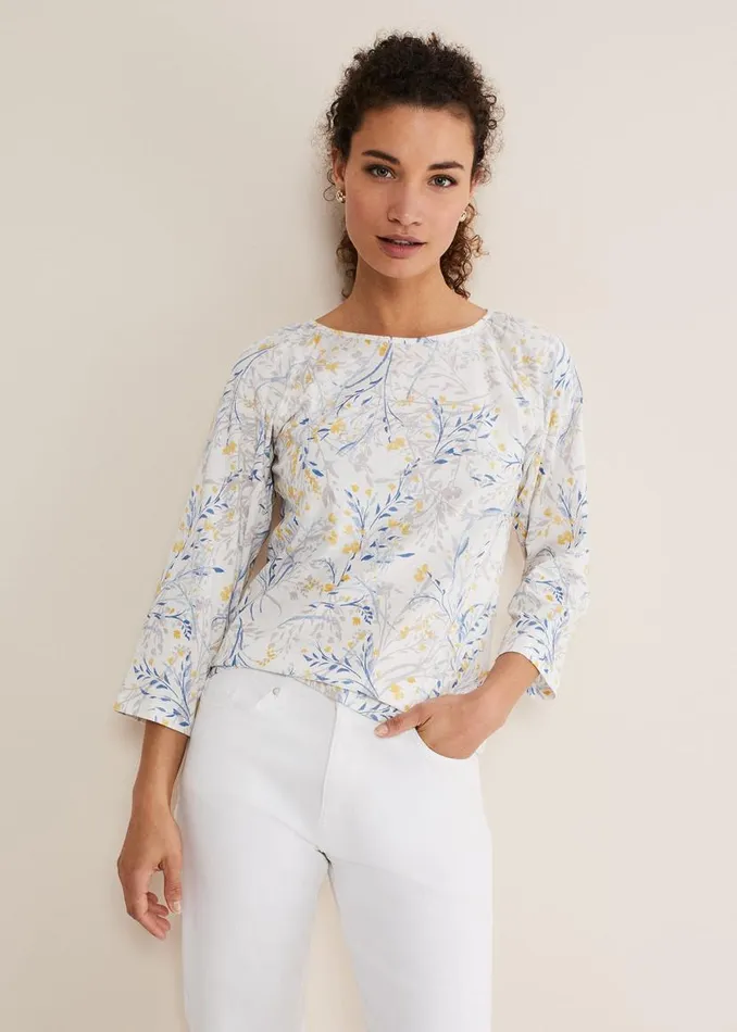 Phase Eight Tops and TShirts Candie Watercolour Top Multicoloured 8211 Women Phase Eight Tops and TShirts Candie Watercolour Top Multicoloured 8211 Women