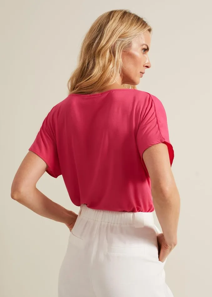 Phase Eight Tops and TShirts Cheryl Cowl Neck Woven Front Top Pink 8211 Women Phase Eight Tops and TShirts Cheryl Cowl Neck Woven Front Top Pink 8211 Women
