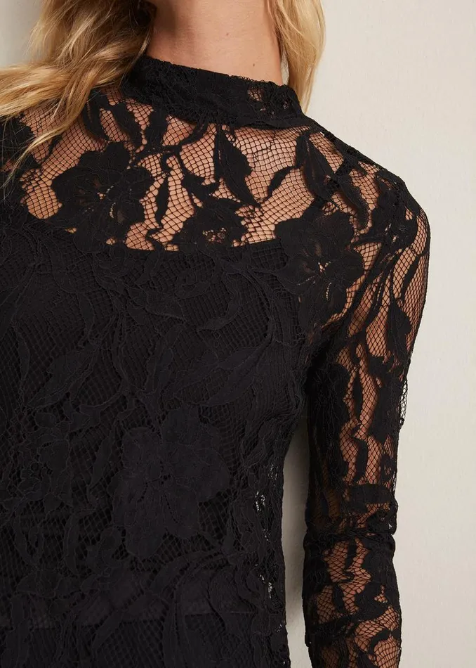 Phase Eight Tops and TShirts Lara Black Lace Top Black 8211 Women