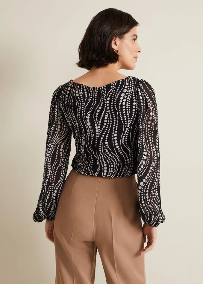 Phase Eight Tops and TShirts Patricia Pearl Print Woven Mix Top Black 8211 Women Phase Eight Tops and TShirts Patricia Pearl Print Woven Mix Top Black 8211 Women