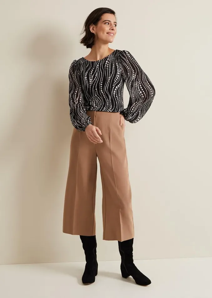 Phase Eight Tops and TShirts Patricia Pearl Print Woven Mix Top Black 8211 Women Phase Eight Tops and TShirts Patricia Pearl Print Woven Mix Top Black 8211 Women