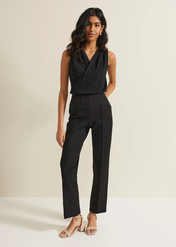 Phase Eight Tops and TShirts Sutton Sleeveless Drape Rib Top Black 8211 Women Phase Eight Tops and TShirts Sutton Sleeveless Drape Rib Top Black 8211 Women