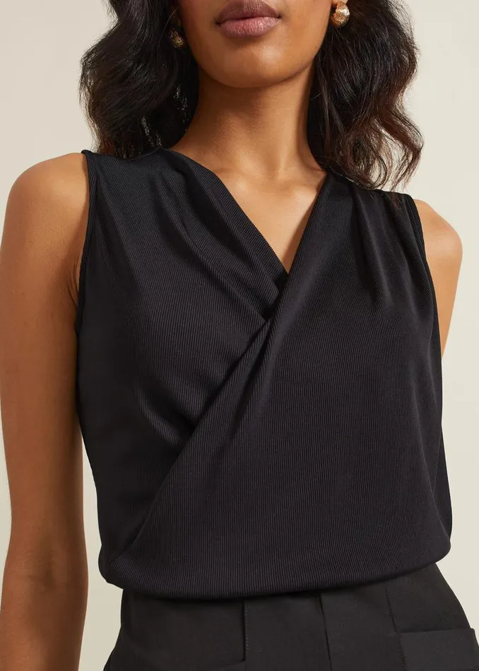 Phase Eight Tops and TShirts Sutton Sleeveless Drape Rib Top Black 8211 Women Phase Eight Tops and TShirts Sutton Sleeveless Drape Rib Top Black 8211 Women