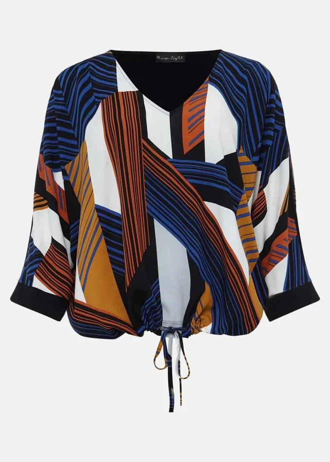 Phase Eight Tops and TShirts Tzara V Neck Top Blackmulti 8211 Women