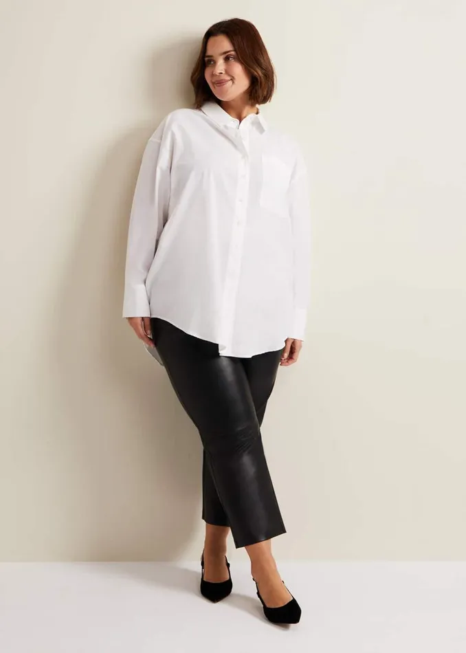 Phase Eight Trousers Emeline Black Faux Leather Culottes Black 8211 Women