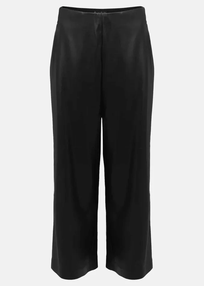 Phase Eight Trousers Emeline Black Faux Leather Culottes Black 8211 Women