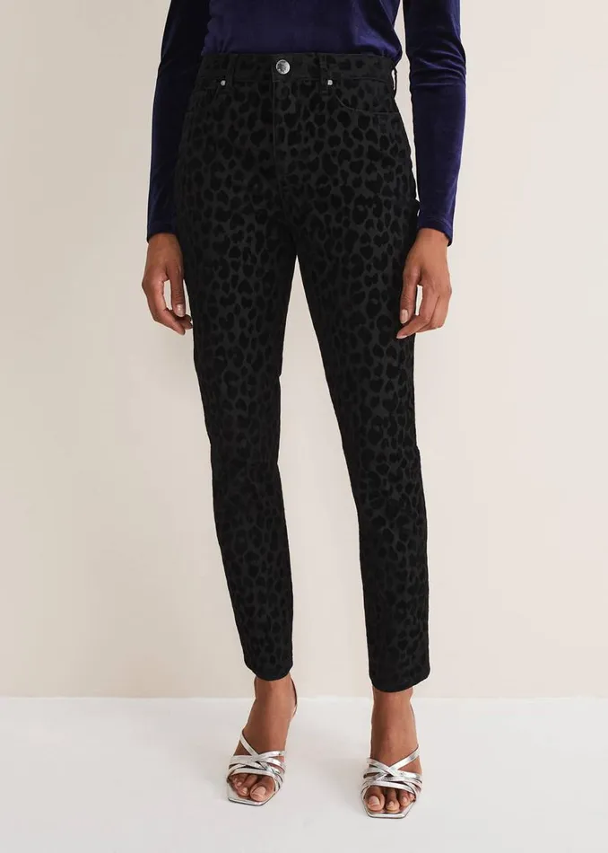 Phase Eight Trousers Jaimie Flocked Jeans Black 8211 Women