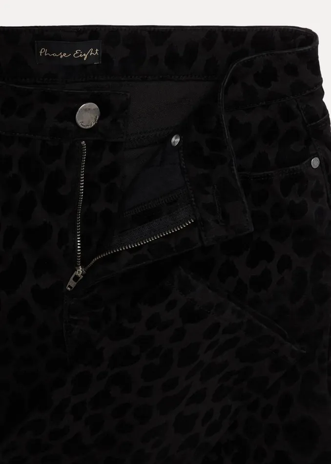 Phase Eight Trousers Jaimie Flocked Jeans Black 8211 Women