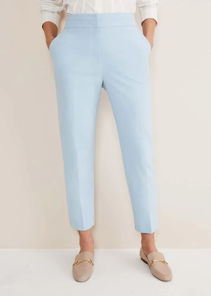 Phase Eight Trousers Julianna Cropped Straight Leg Trousers Cornflower Blue 8211 Women Phase Eight Trousers Julianna Cropped Straight Leg Trousers Cornflower Blue 8211 Women