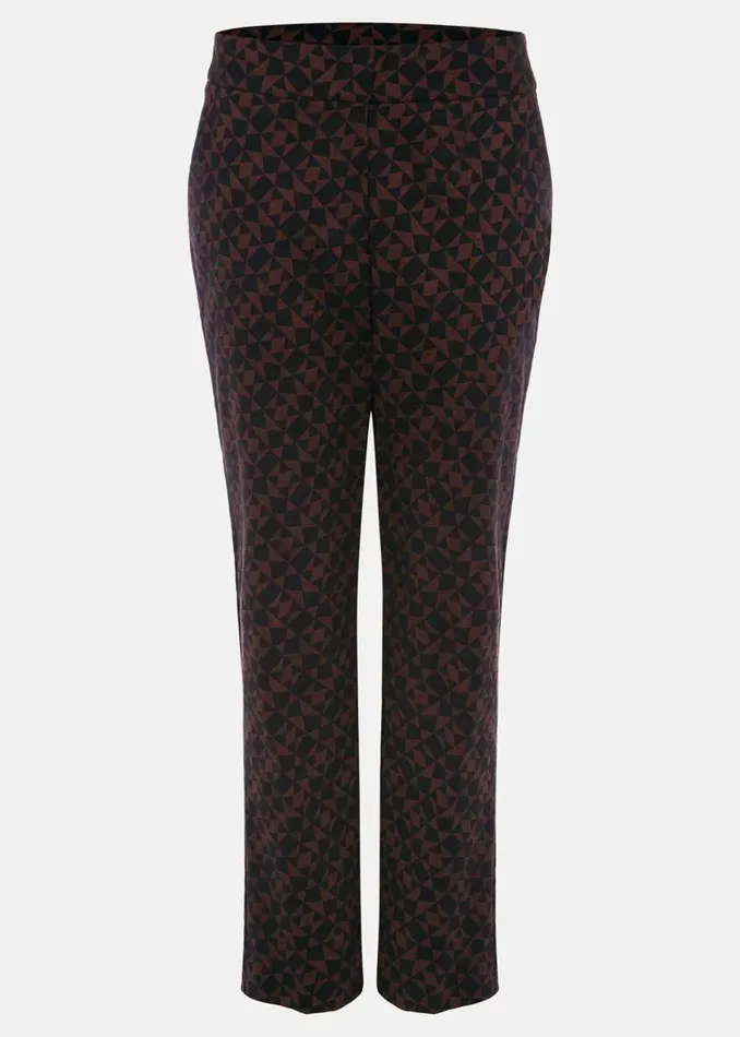 Phase Eight Trousers Mackenzie Geo Jacquard Tapered Trouser Blackchocolate 8211 Women