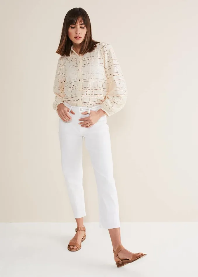 Phase Eight Trousers Petra Straight Leg Jeans White 8211 Women