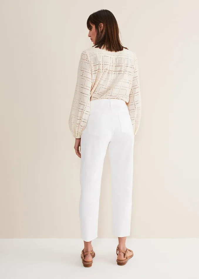 Phase Eight Trousers Petra Straight Leg Jeans White 8211 Women