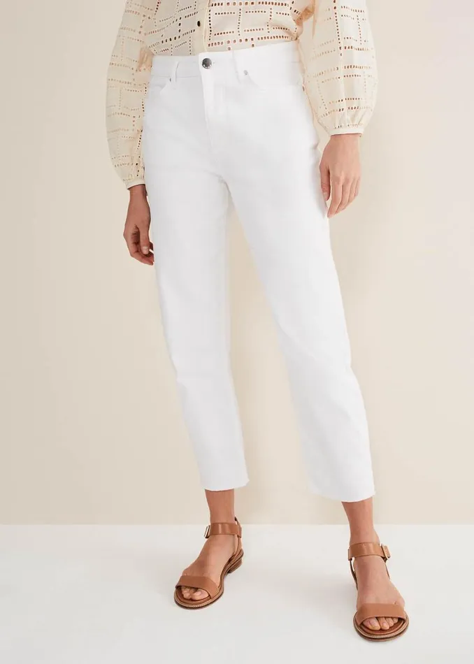 Phase Eight Trousers Petra Straight Leg Jeans White 8211 Women