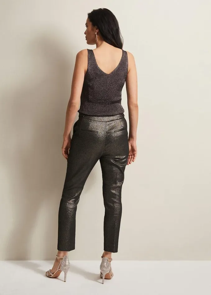Phase Eight Trousers Ulrica Shimmer Straight Leg Trousers Metallic 8211 Women Phase Eight Trousers Ulrica Shimmer Straight Leg Trousers Metallic 8211 Women