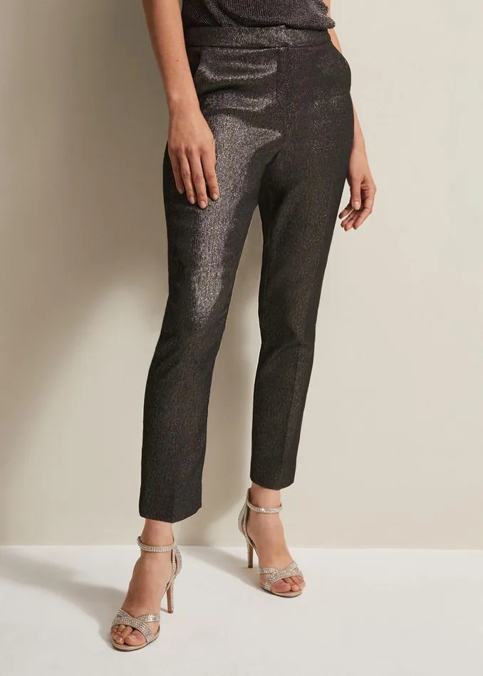 Phase Eight Trousers Ulrica Shimmer Straight Leg Trousers Metallic 8211 Women Phase Eight Trousers Ulrica Shimmer Straight Leg Trousers Metallic 8211 Women