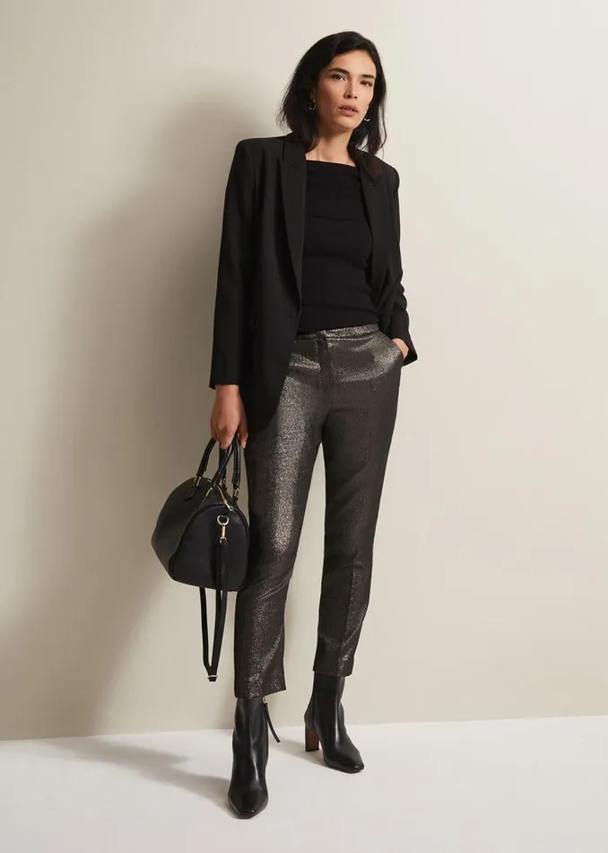 Phase Eight Trousers Ulrica Shimmer Straight Leg Trousers Metallic 8211 Women Phase Eight Trousers Ulrica Shimmer Straight Leg Trousers Metallic 8211 Women