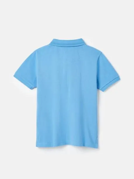 Polo Shirts Boys Joules Blue Pique Cotton Polo Shirt