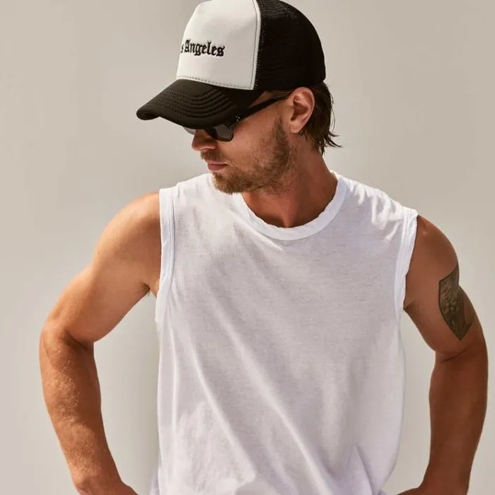 PolosNovelty Tops Men James Perse LA Muscle Tank White