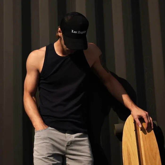 PolosNovelty Tops Men James Perse LA Skate Tank Deep
