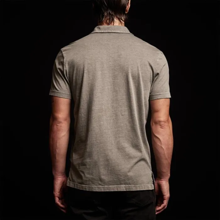 PolosNovelty Tops Men James Perse Sueded Jersey Polo Burro Pigment