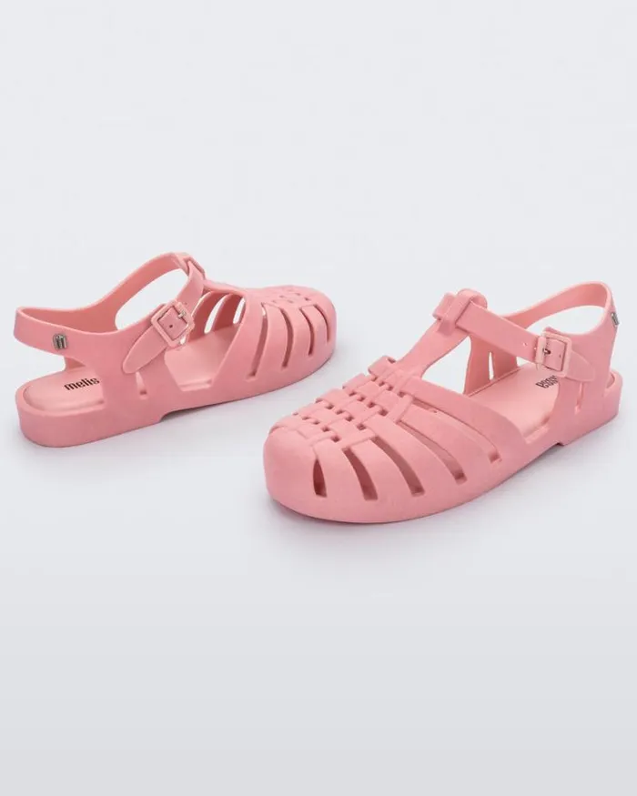 Possession Velvet Pink Flocked Women Melissa Sandals