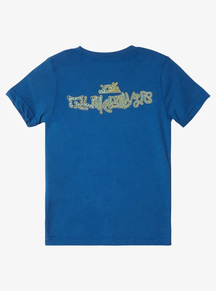 Quiksilver 816 Tiger Tracks TShirt Monaco Blue Boys Tees
