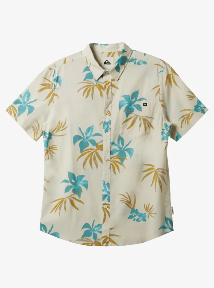 Quiksilver Apero Classic Short Sleeve Woven Shirt Snow White Aop Mix Bag Ss Mens Shirts and Polos